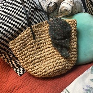 J. Crew Raffia Bag